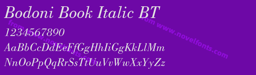 Bodoni Book Italic BTPreview