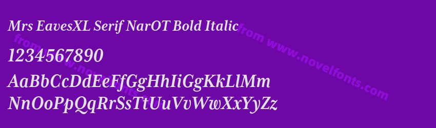 Mrs EavesXL Serif NarOT Bold ItalicPreview