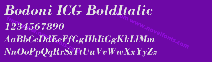 Bodoni ICG BoldItalicPreview