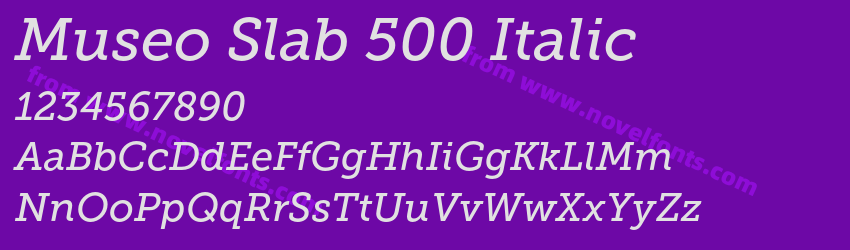 Museo Slab 500 ItalicPreview