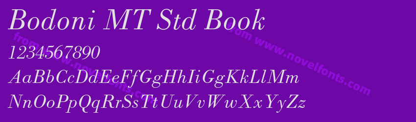 Bodoni MT Std BookPreview