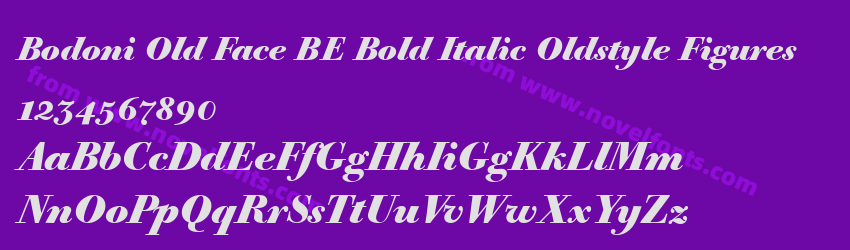 Bodoni Old Face BE Bold Italic Oldstyle FiguresPreview