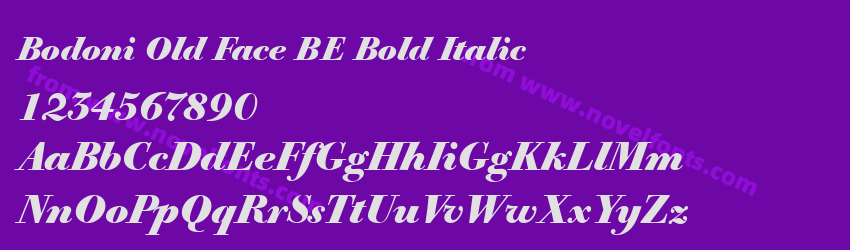 Bodoni Old Face BE Bold ItalicPreview