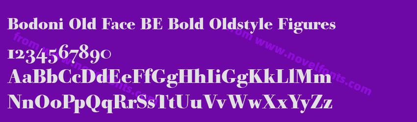 Bodoni Old Face BE Bold Oldstyle FiguresPreview