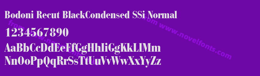 Bodoni Recut BlackCondensed SSi NormalPreview