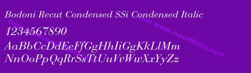 Bodoni Recut Condensed SSi Condensed ItalicPreview