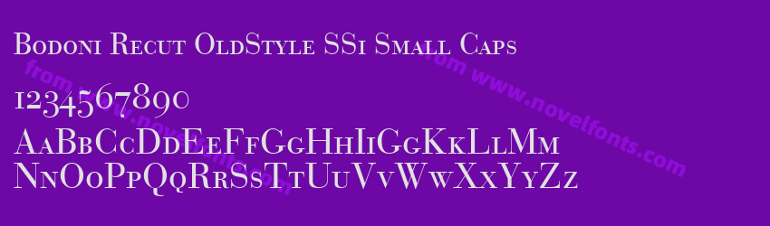 Bodoni Recut OldStyle SSi Small CapsPreview