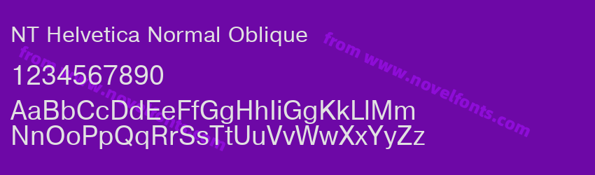 NT Helvetica Normal ObliquePreview