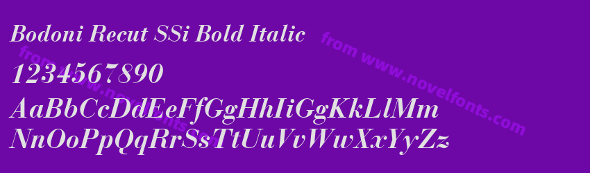 Bodoni Recut SSi Bold ItalicPreview