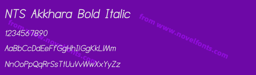 NTS Akkhara Bold ItalicPreview