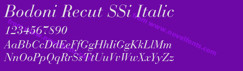 Bodoni Recut SSi ItalicPreview