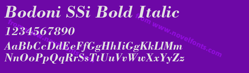 Bodoni SSi Bold ItalicPreview