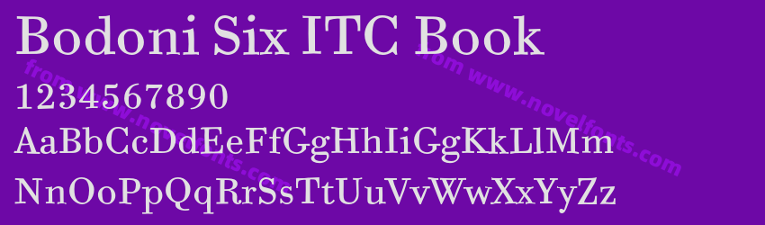 Bodoni Six ITC BookPreview