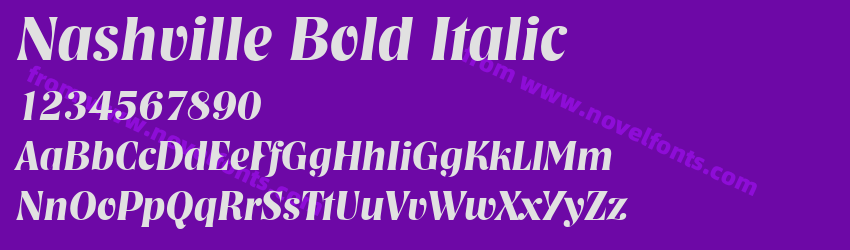 Nashville Bold ItalicPreview