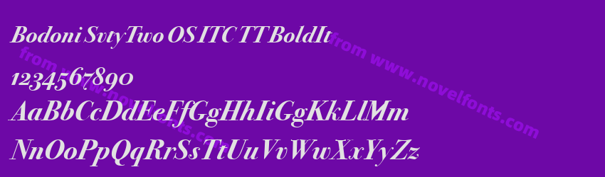 Bodoni SvtyTwo OS ITC TT BoldItPreview