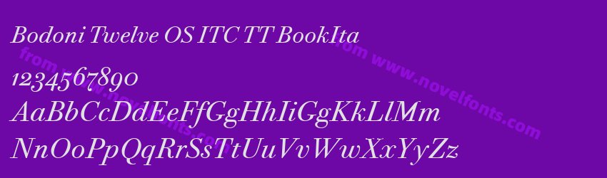 Bodoni Twelve OS ITC TT BookItaPreview