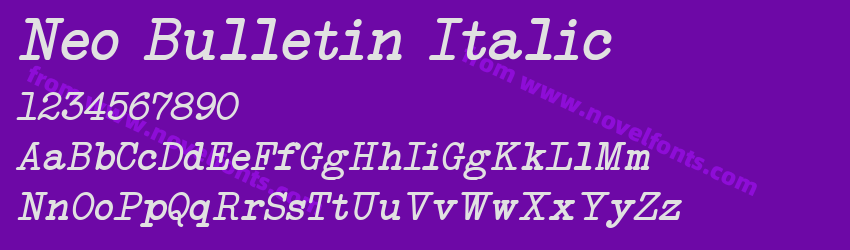 NeoBulletin ItalicPreview