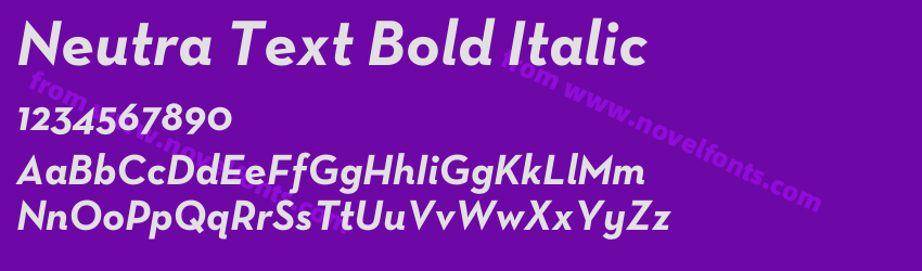 Neutra Text Bold ItalicPreview