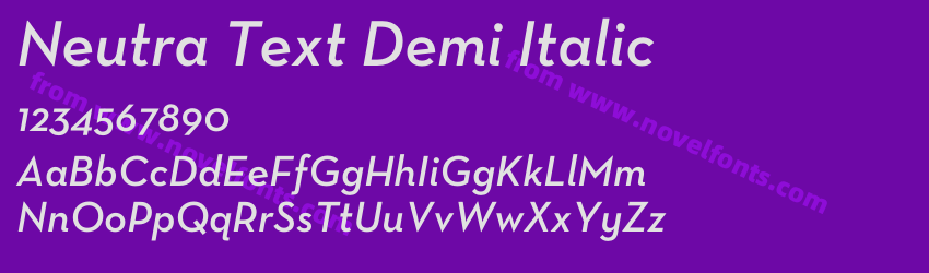 Neutra Text Demi ItalicPreview