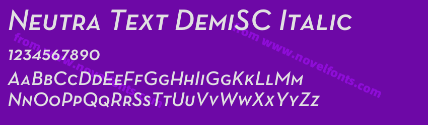 Neutra Text DemiSC ItalicPreview