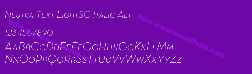 Neutra Text LightSC Italic AltPreview