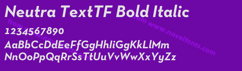 Neutra TextTF Bold ItalicPreview