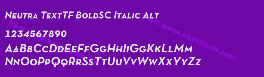 Neutra TextTF BoldSC Italic AltPreview