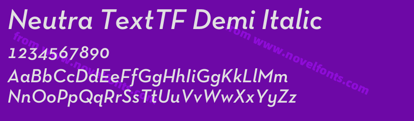 Neutra TextTF Demi ItalicPreview