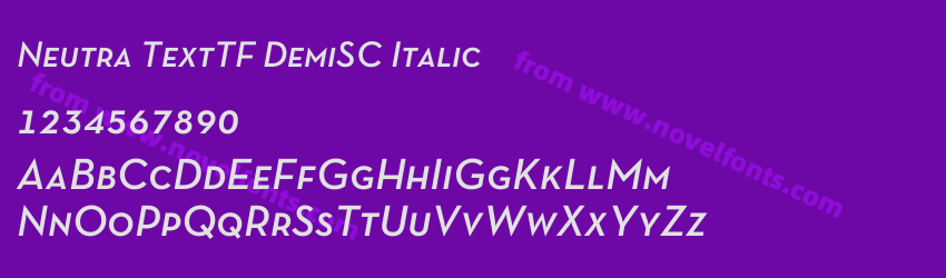 Neutra TextTF DemiSC ItalicPreview