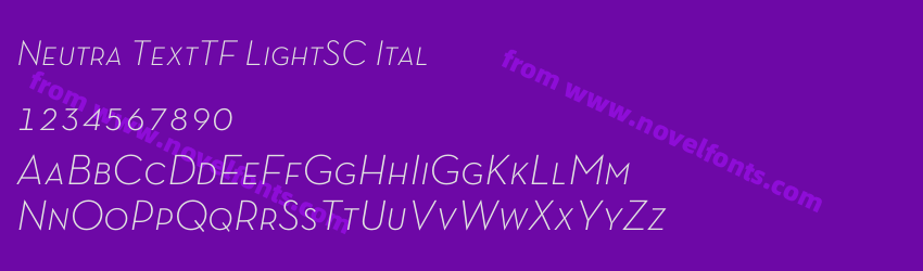 Neutra TextTF LightSC ItalPreview