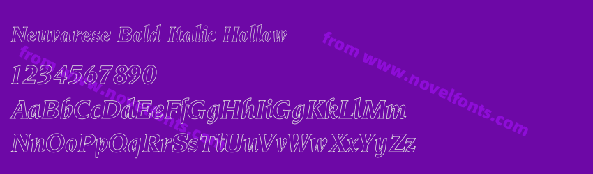 Neuvarese Bold Italic HollowPreview