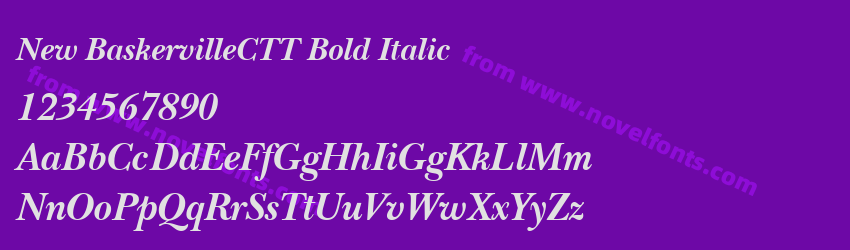 New BaskervilleCTT Bold ItalicPreview