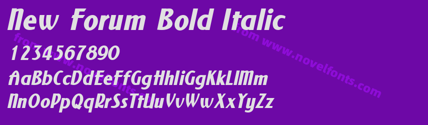 New Forum Bold ItalicPreview