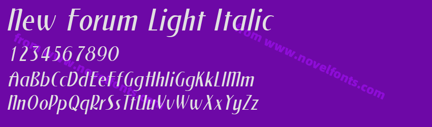 New Forum Light ItalicPreview