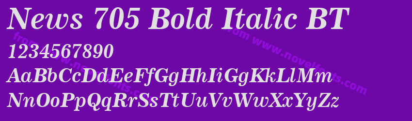 News 705 Bold Italic BTPreview