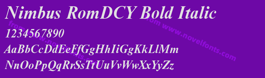 Nimbus RomDCY Bold ItalicPreview