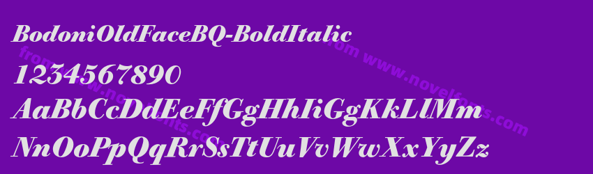 BodoniOldFaceBQ-BoldItalicPreview