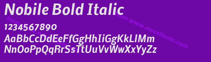 Nobile Bold ItalicPreview