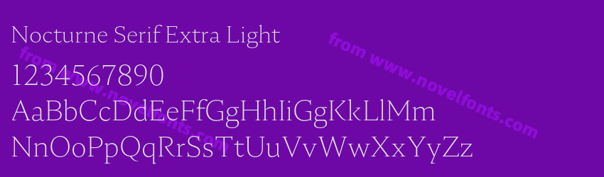 Nocturne Serif Extra LightPreview