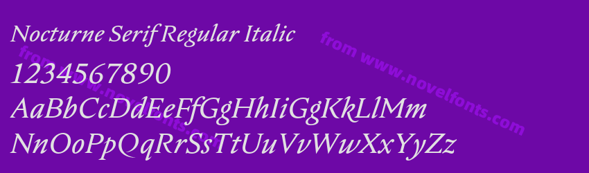 Nocturne Serif Regular ItalicPreview