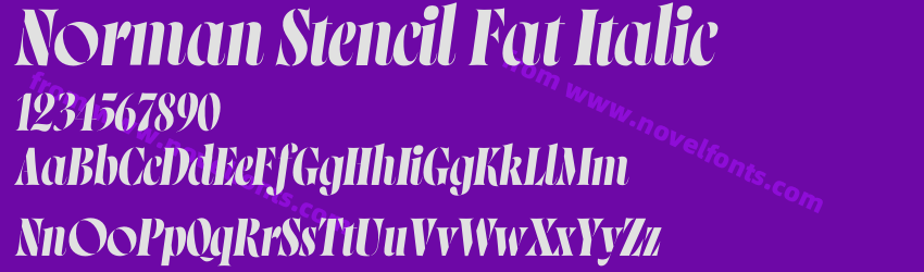 Norman Stencil Fat ItalicPreview