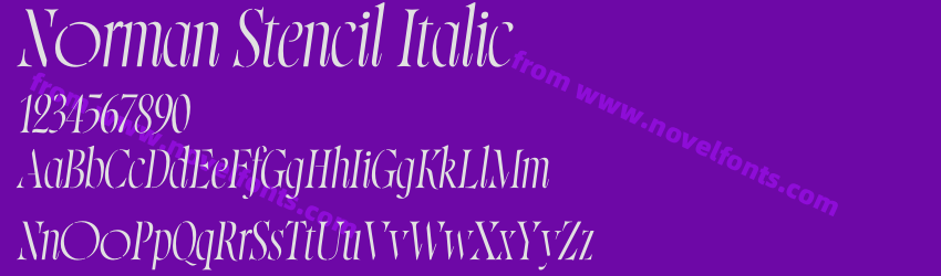 Norman Stencil ItalicPreview