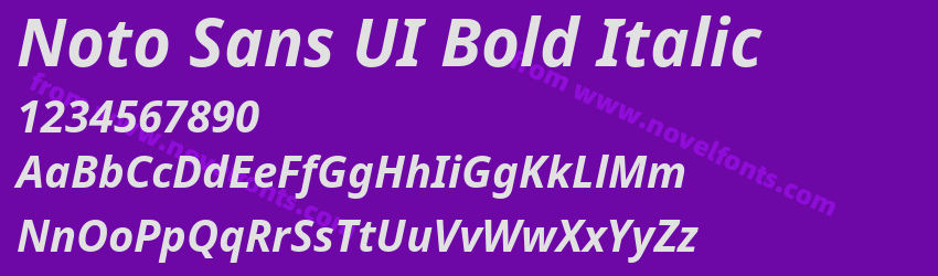 Noto Sans UI Bold ItalicPreview