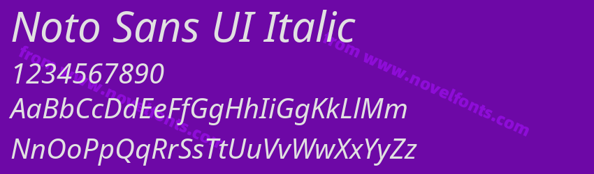 Noto Sans UI ItalicPreview