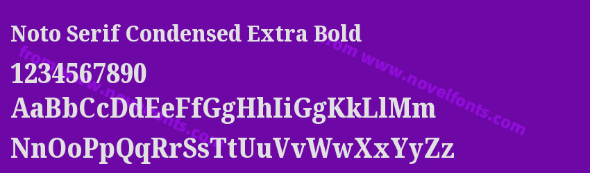 Noto Serif Condensed Extra BoldPreview