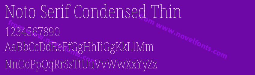 Noto Serif Condensed ThinPreview