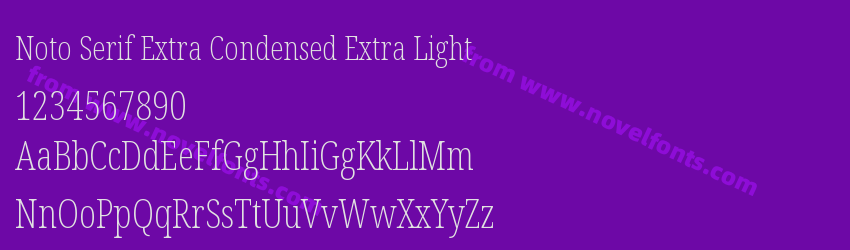 Noto Serif Extra Condensed Extra LightPreview