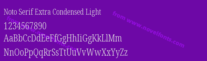 Noto Serif Extra Condensed LightPreview