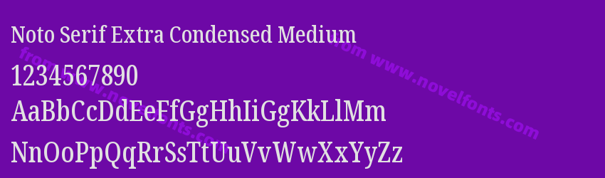 Noto Serif Extra Condensed MediumPreview