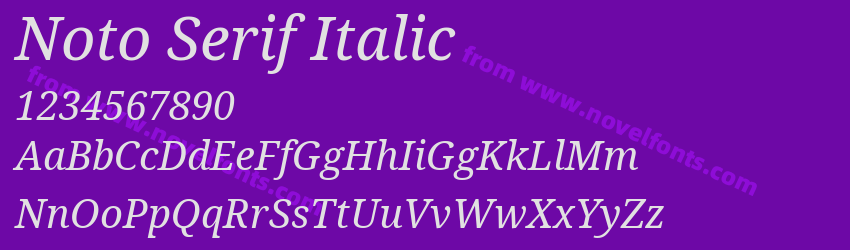 Noto Serif ItalicPreview